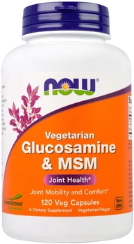 Suplement diety Now Foods Glucosamine & MSM 120 kapsułek żelowych (733739031303)
