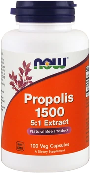 Прополис Now Foods Propolis 1500 5:1 Extract 100 гелевых капсул (733739025401)