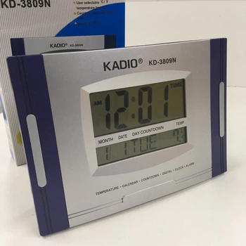 Цифровые электронные часы с будильником 27,5х19,2см Kadio Silver KD-3809N