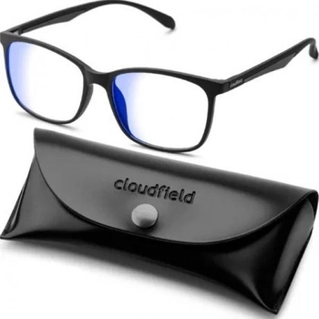 Очки для компьютера защитные Cloudfield компьютерные очки защитные универсальные черные + БОКС из экокожи + Микрофибра для ухода
