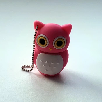 USB флешка Shandian Сова розовая, 16GB