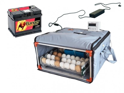 Інкубатор для яєць Broody Micro Battery 50 з регулятором вологості і можливістю резервного живлення