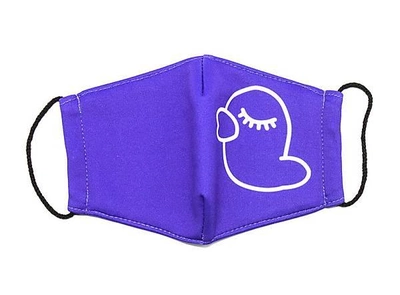 Багаторазова 4-х шарова захисна маска "Качка" розмір 3, 7-14 років (фіолетова) Toysi (mask2)