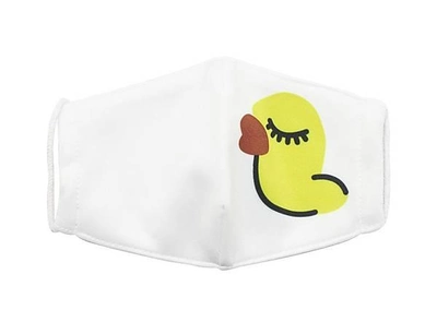 Багаторазова 4-х шарова захисна маска "Качка" розмір 3, 3-6 років (біло-жовта) Toysi (mask3)