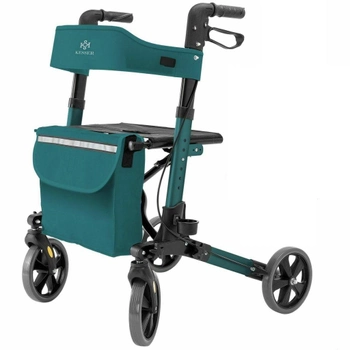 Ролатор Kesser Зелений, ходунки на колесах для дорослих та інвалідів алюмінієвий