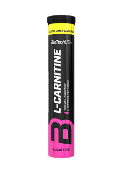 Л-карнітин BioTech Effervescent L-Carnitine 500 mg 20 таблеток смак blue raspberry