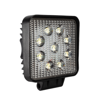 Качественная LED фара квадратная 27W, 9 ламп, широкий луч 10/30V 6000K