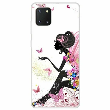 Силиконовый (TPU) чехол Deexe Life Style для Samsung Galaxy Note 10 Lite (N770) - Girl