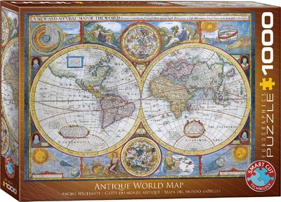 Пазл Eurographics Античная карта мира 1000 элементов (628136620062)