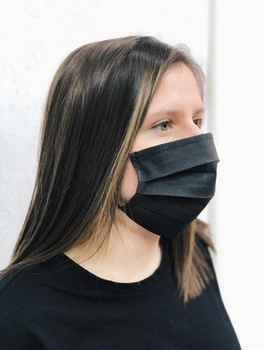Стильна захисна маска для обличчя BLACK , не медична , уп. 20 шт