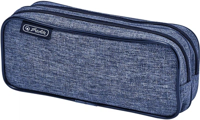 Пенал Herlitz Double Melange Blue синий (50027682B)
