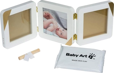 Набор для создания отпечатка ручки и ножки малыша Baby Art Тройная рамка Золотой Кант (3601098600) (3220660318988)