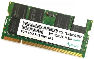 Модуль памяти SO-DIMM 2GB/800 DDR2 Apacer (76.A305G.B32) - Refubrished
