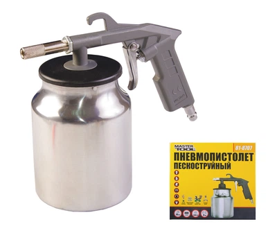 Пистолет пескоструйный пневматический MasterTool GM, НБ 1000 мл (Арт.: 81-8707)