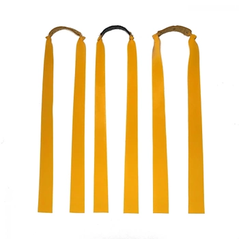 Комплект плоских резинок для рогатки 3шт натуральный латекс желтая (OK2214875842)