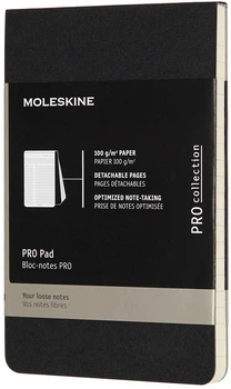 Записная книга Недатированная Moleskine PRO Pad 9 х 14 см 96 страницы Чёрная (8058647620909)