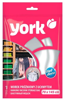 Чохол для одягу з вішалкою YORK вакуумний 70х145 см (9304yr)