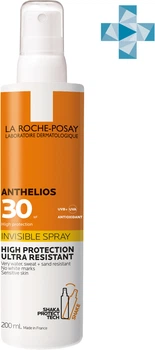 Солнцезащитный ультралегкий спрей La Roche-Posay Anthelios для кожи лица и тела с очень высокой степенью защиты SPF 30 200 мл (3337875696821)