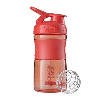 Бутылка шейкер спортивная универсальная для спортзала BlenderBottle 20oz/590ml Coral (SK-NSM 20oz CoralS)