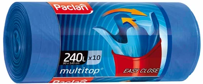 Мішки для сміття Paclan Multitop 240 л 10 шт. (5900942341726)