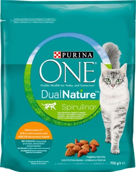 Сухой полнорационный корм Purina One DualNature для взрослых кошек с курицей