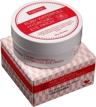 Патчи гидрогелевые под глаза с экстрактом граната Purederm Ruby Waterfull Hydrogel Eye Patch 60 шт (8809411184390)