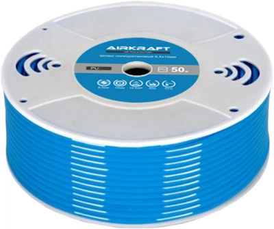 Шланг пневматичний для компресора поліуретановий в бухті Airkraft PU 100 м 2.5x4 мм (PU4)