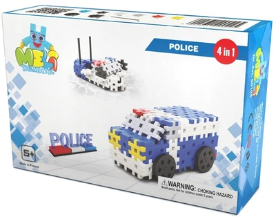 Klocki konstrukcyjne MELI Basic 4 w 1 Policja 117 elementów (5902431290225)