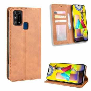 Чехол-книжка Deexe Retro Style для Samsung Galaxy M31 (M315) - Brown