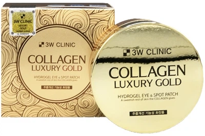 Патчи для глаз 3W Clinic Collagen & Luxury Gold Eye Patch с коллагеном и золотом 60 шт (8809389032372)