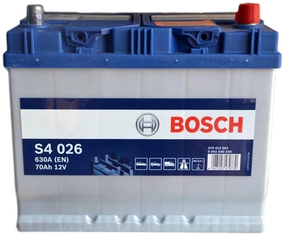 Автомобильный аккумулятор Bosch 70Аh (-/+) ASIA Евро S4026 (630EN) (0 092 S40 260)