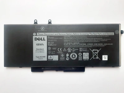 Батарея для ноутбука Dell Latitude 5500 4GVMP (long), 68Wh (8500mAh), 4cell, 7.6V, Li-ion, черная, ORIG