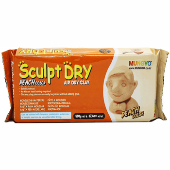 Пластика Mungyo Sculpt Dry персиковая самозатвердевающая 500 г (MF500)