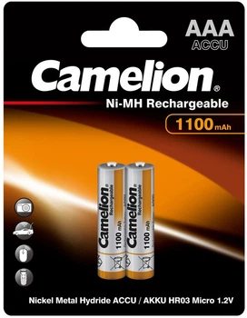 Акумулятор Camelion R03-2BL 1100 мА·год Ni-MH (NH-AAA1100BP2)