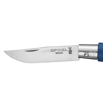 2 в 1 нож складной + брелок Opinel Keychain №4 Inox (длина: 120мм лезвие: 50мм) синий