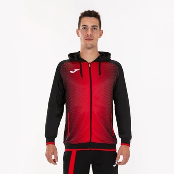 Олимпийка Joma черно-красная с капюшоном SUPERNOVA 101285.106 Joma 2XL