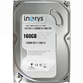 Жесткий диск i.norys 160ГБ 3.5" 5400об/мин 8МБ SATAII (INO-IHDD0160S2-D1-5908) Refurbished