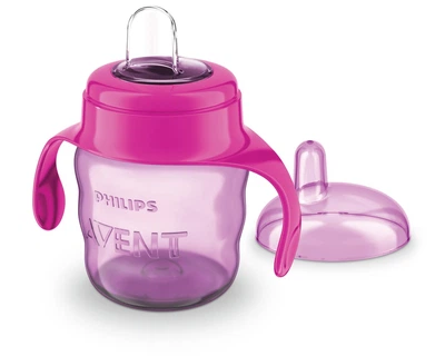 Чашка с мягким носиком и ручками Philips Avent 6 мес + розовая (SCF551/03), 200 мл (8710103854364)