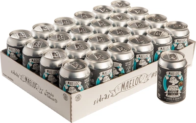 Упаковка сидра Maeloc Dry игристый сухой 4.5% 0.33 л 24 шт (8436552821206)