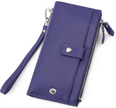 Шкіряний жіночий гаманець ST Leather ST420 DARK BLUE new