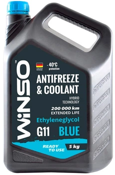Антифриз Winso Blue G11 -40 °C 5 кг Синій (880970)