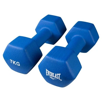 Гантелі Everlast, 7 кг х 2 шт, для спорту,фітнесу сині, фірмові якісні гантелі з вінілу