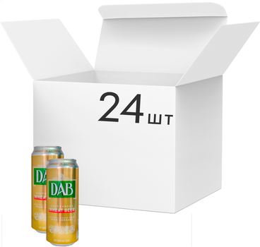 Упаковка пива DAB світле нефільтроване 4.8% 0.5 л x 24 шт. (4053400106083)
