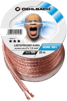 Акустический кабель Oehlbach 105 Speaker Cable 2x1.50 мм² Clear Spool 20 м (003635001059)
