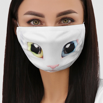 Многоразовая защитная маска белая MSK016