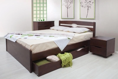 Полуторная кровать МИКС-Мебель Ликерия люкс ящиками 120*190 Венге (71459)