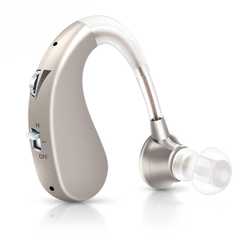 Универсальный слуховой аппарат Medica-Plus sound control 5.0 Цифровой заушный усилитель слуха с регулятором громкости OriginalСерый