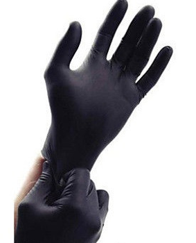 Перчатки SafeTouch Advanced Black Medicom нитриловые без пудры размер XS 100 штук