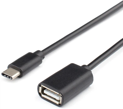 Кабель Atcom USB 2.0 AF - USB Type-C 0.1 м Black (14716)
