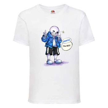 Футболка детская Андертейл 015 (Undertale) белая (UNTA 015) 116 см